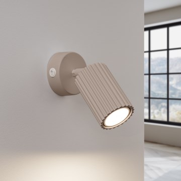 Brilagi - Vægspot CRESTO 1xGU10/10W/230V taupe