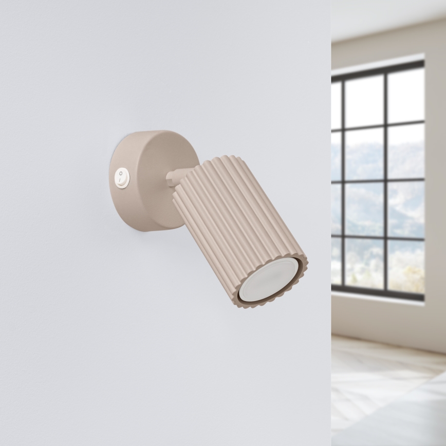 Brilagi - Vægspot CRESTO 1xGU10/10W/230V taupe