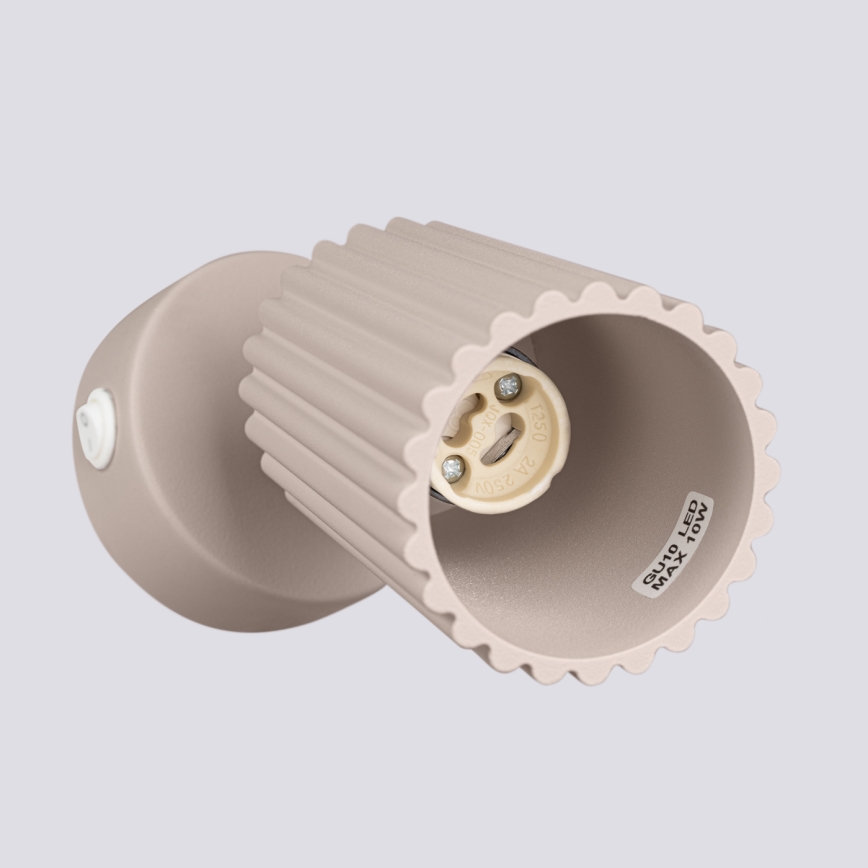 Brilagi - Vægspot CRESTO 1xGU10/10W/230V taupe