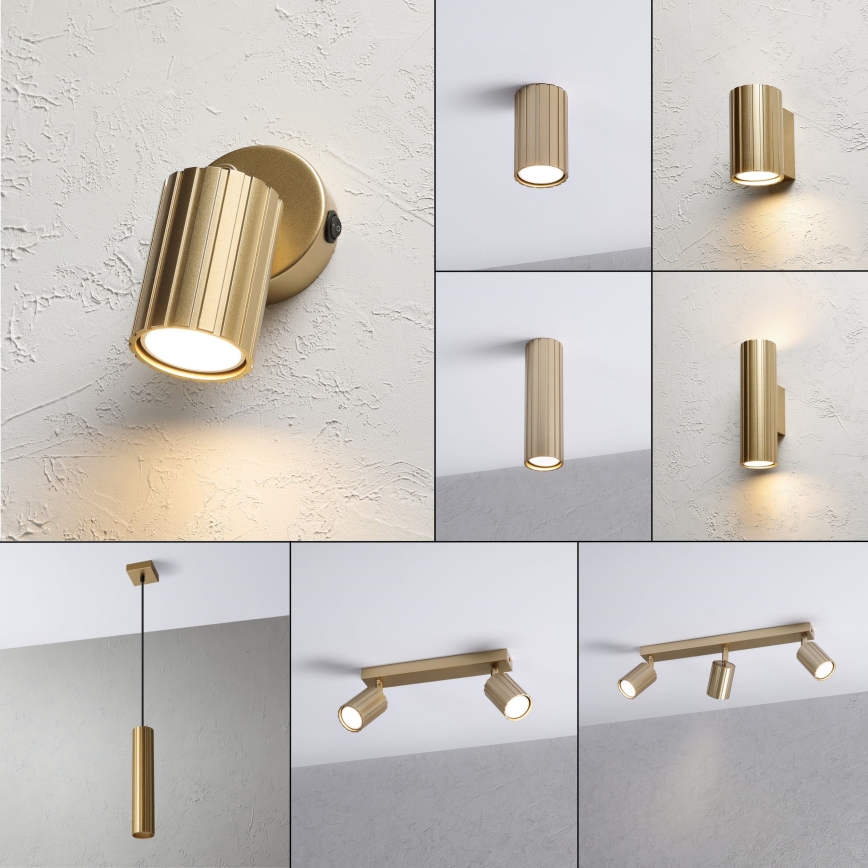 Brilagi - Vægspot CRISPINA 1xGU10/10W/230V i guld