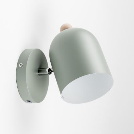 Brilagi - Vægspot GALLION 1xE27/15W/230V grøn
