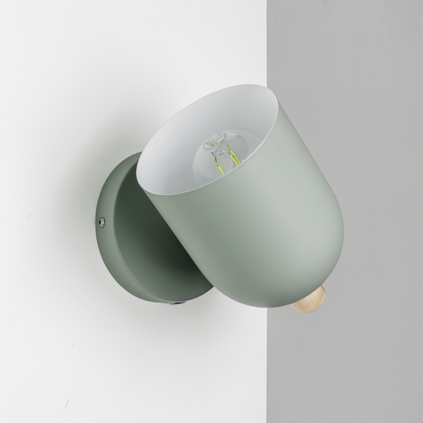 Brilagi - Vægspot GALLION 1xE27/15W/230V grøn