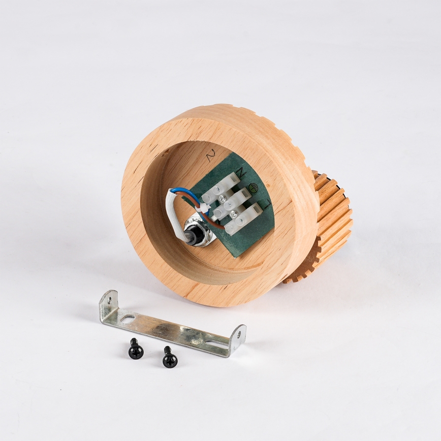 Brilagi - Vægspot HYGGE 1xE14/15W/230V gummitræ/røgfarvet