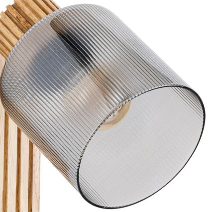 Brilagi - Vægspot HYGGE 1xE14/15W/230V gummitræ/røgfarvet