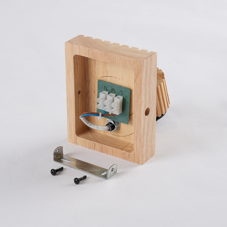 Brilagi - Vægspot HYGGE 1xE14/15W/230V gummitræ/røgfarvet