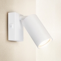 Brilagi - Vægspot med afbryder SELE 1xGU10/30W/230V hvid
