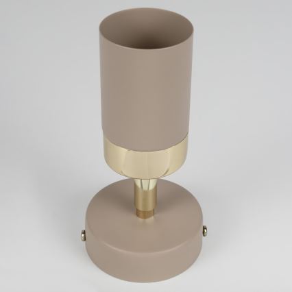 Brilagi - Vægspot POKER 1xGU10/25W/230V beige/guldfarvet