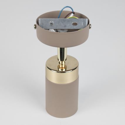 Brilagi - Vægspot POKER 1xGU10/25W/230V beige/guldfarvet