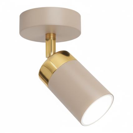 Brilagi - Vægspot POKER 1xGU10/25W/230V beige/guldfarvet