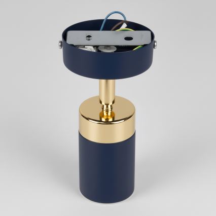 Brilagi - Vægspot POKER 1xGU10/25W/230V blå/guldfarvet