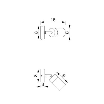 Brilagi - Vægspot POKER 1xGU10/25W/230V grøn/guldfarvet