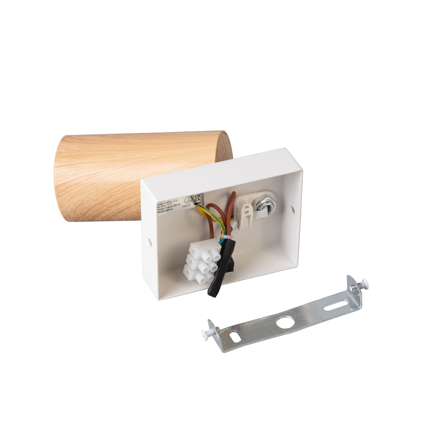Brilagi - Vægspot SELE 1xGU10/30W/230V hvid/eg decor