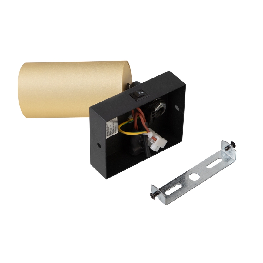 Brilagi - Vægspot med afbryder SELE 1xGU10/30W/230V sort/guld