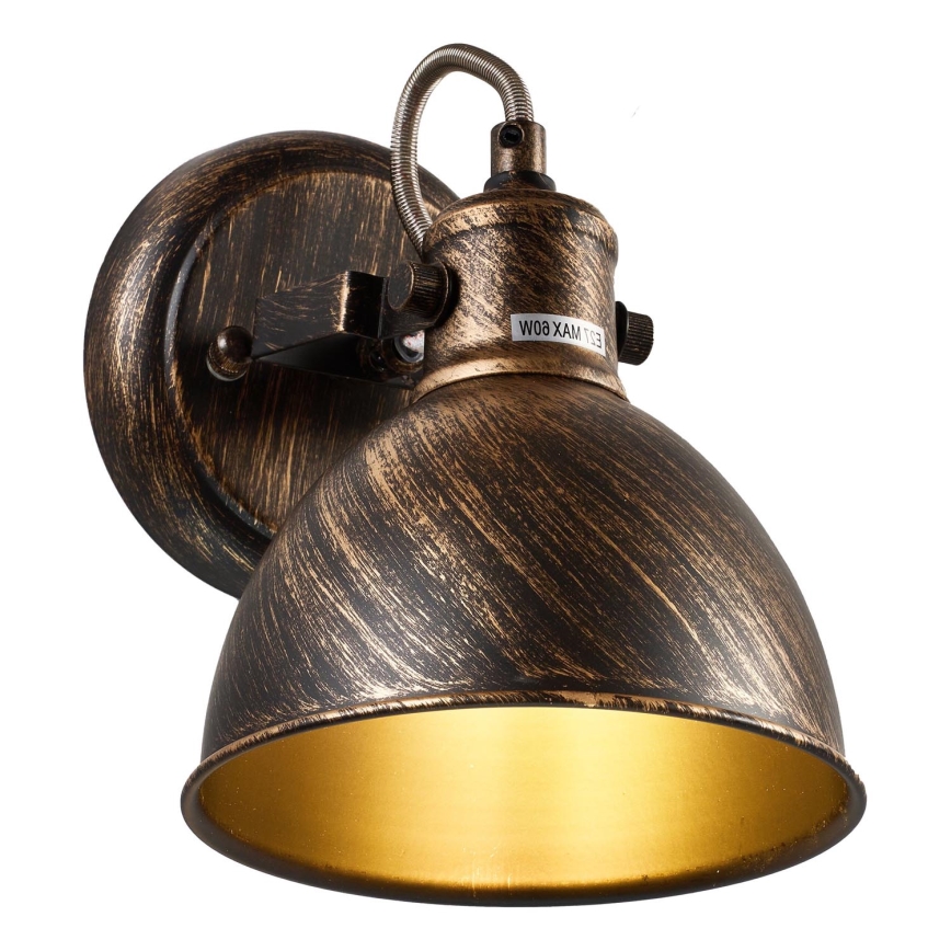 Brilagi - Vægspot TECHNO 1xE27/60W/230V bronze/patina