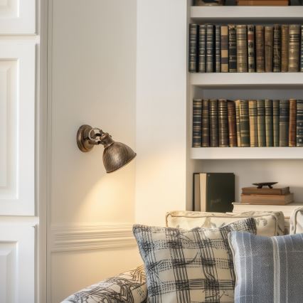 Brilagi - Vægspot TECHNO 1xE27/60W/230V bronze/patina