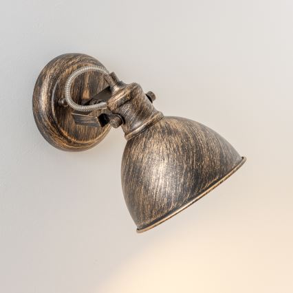 Brilagi - Vægspot TECHNO 1xE27/60W/230V bronze/patina