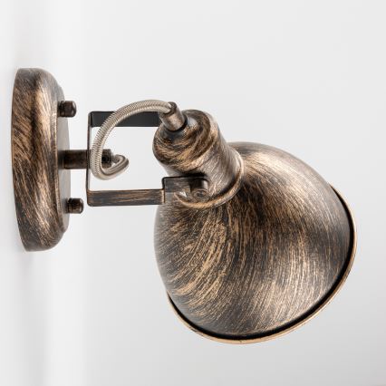 Brilagi - Vægspot TECHNO 1xE27/60W/230V bronze/patina