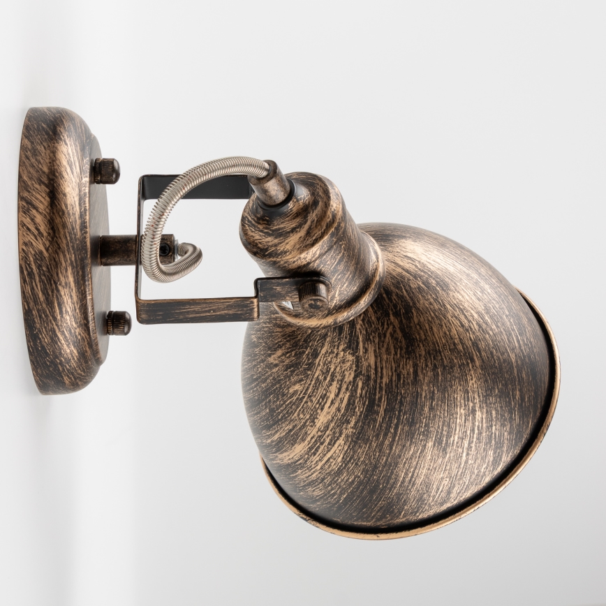 Brilagi - Vægspot TECHNO 1xE27/60W/230V bronze/patina