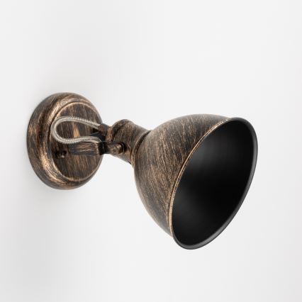 Brilagi - Vægspot TECHNO 1xE27/60W/230V bronze/patina