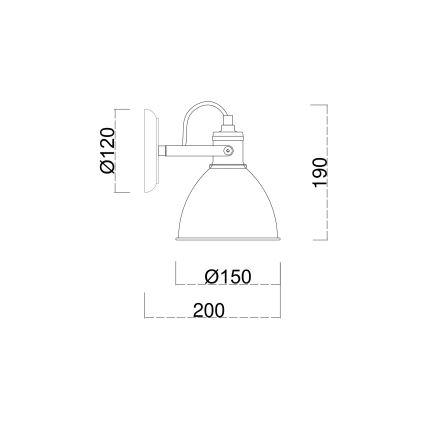 Brilagi - Vægspot TECHNO 1xE27/60W/230V bronze/patina