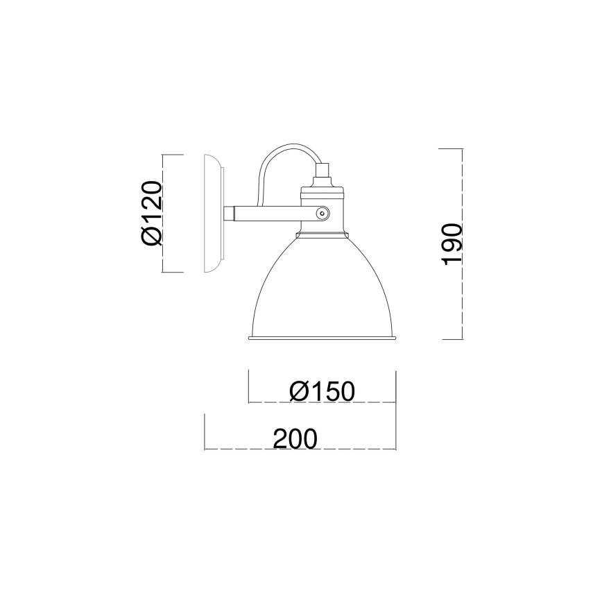 Brilagi - Vægspot TECHNO 1xE27/60W/230V bronze/patina
