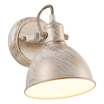 Brilagi - Vægspot TECHNO 1xE27/60W/230V cremefarvet/patina