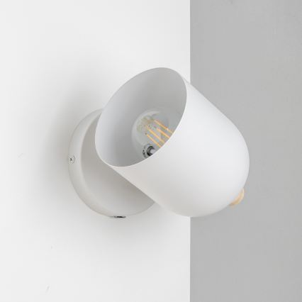 Brilagi - Vægspotlampe GALLION 1xE27/15W/230V hvid