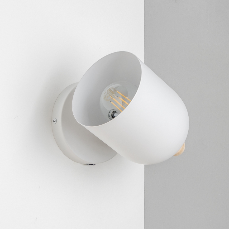 Brilagi - Vægspotlampe GALLION 1xE27/15W/230V hvid