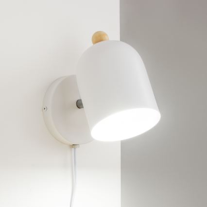 Brilagi - Vægspotlampe GALLION 1xE27/15W/230V hvid