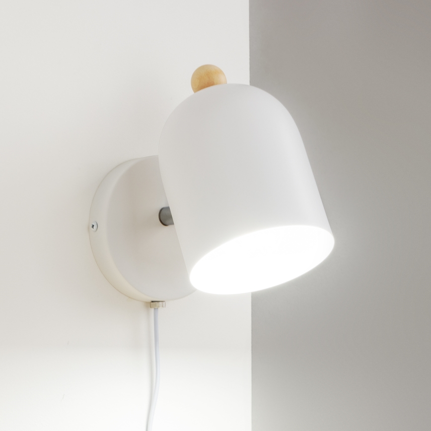 Brilagi - Vægspotlampe GALLION 1xE27/15W/230V hvid