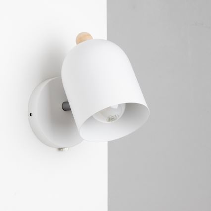 Brilagi - Vægspotlampe GALLION 1xE27/15W/230V hvid