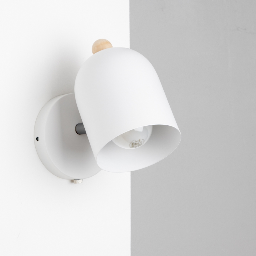 Brilagi - Vægspotlampe GALLION 1xE27/15W/230V hvid
