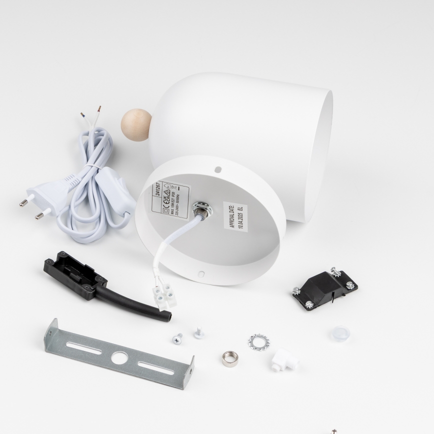 Brilagi - Vægspotlampe GALLION 1xE27/15W/230V hvid