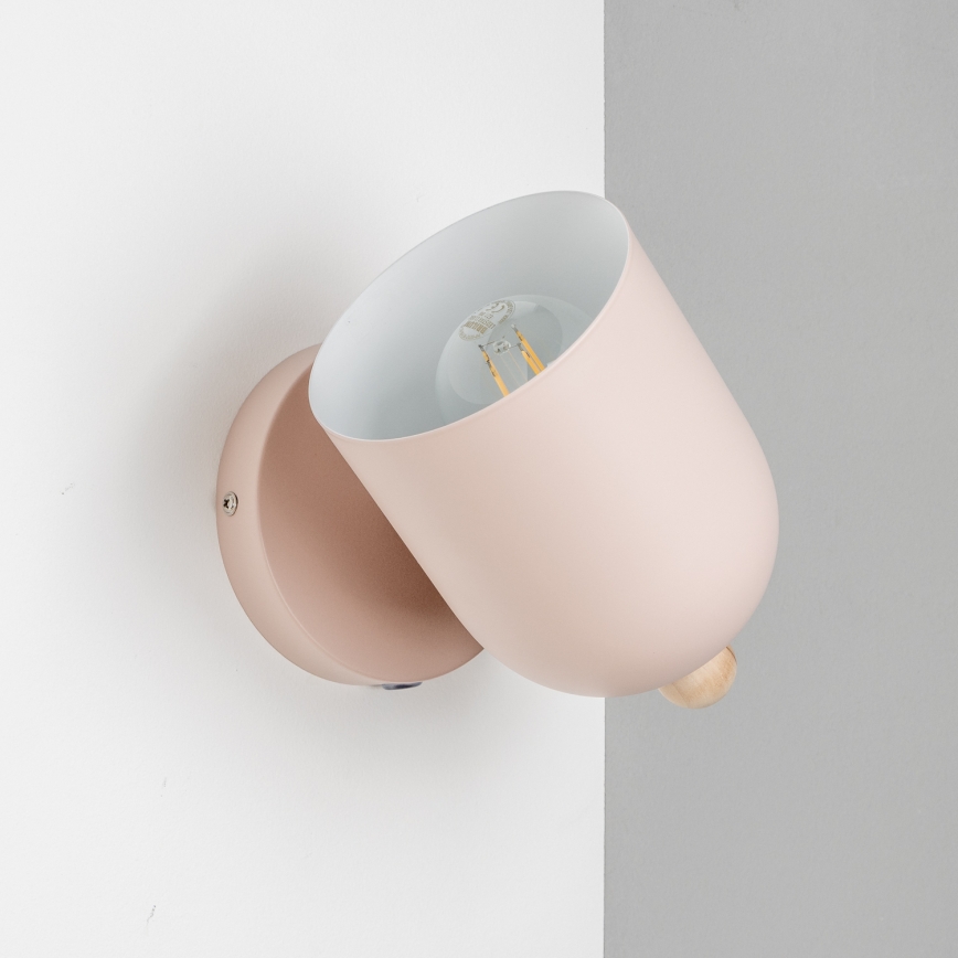Brilagi - Vægspotlampe GALLION 1xE27/15W/230V rosa