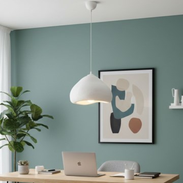 Brilagi - WABI SABI pendel med ledning, 1xE27/40W/230V, Ø 32 cm, hvid