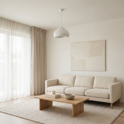 Brilagi - WABI SABI pendel med ledning, 1xE27/40W/230V, Ø 32 cm, hvid