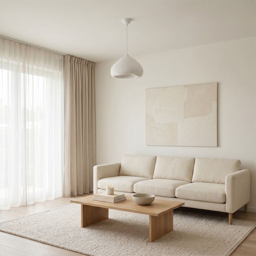 Brilagi - WABI SABI pendel med ledning, 1xE27/40W/230V, Ø 32 cm, hvid