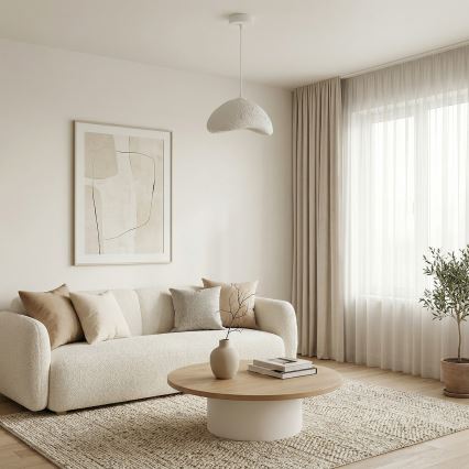 Brilagi - WABI SABI pendel på kabel 1xE27/40W/230V Ø 33 cm, hvid