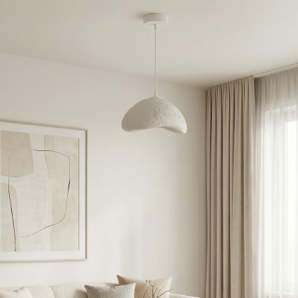 Brilagi - WABI SABI pendel på kabel 1xE27/40W/230V Ø 33 cm, hvid