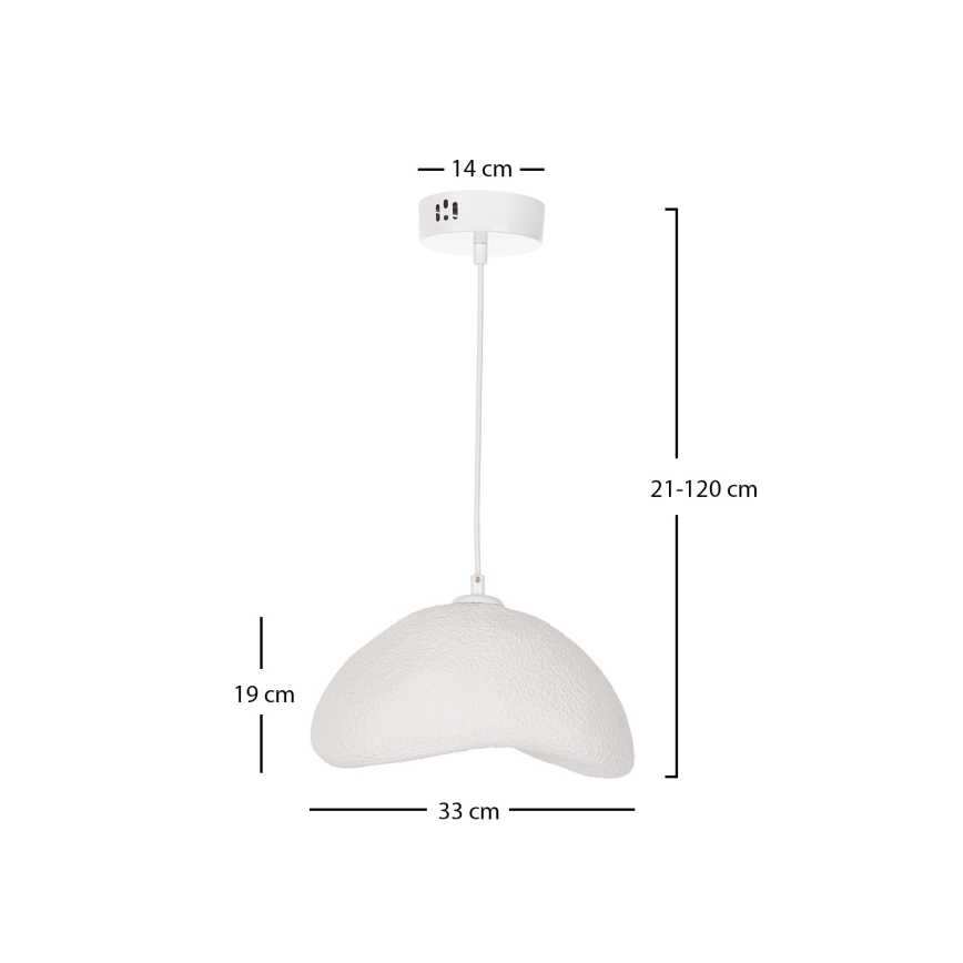 Brilagi - WABI SABI pendel på kabel 1xE27/40W/230V Ø 33 cm, hvid