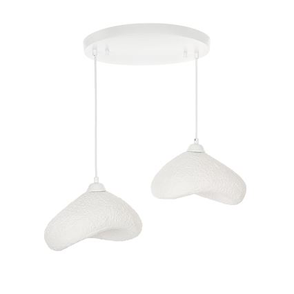 Brilagi - WABI SABI pendel på kabel 2xE27/40W/230V Ø 45 cm hvid