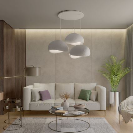 Brilagi - WABI SABI pendel på ledning 3xE27/40W/230V hvid