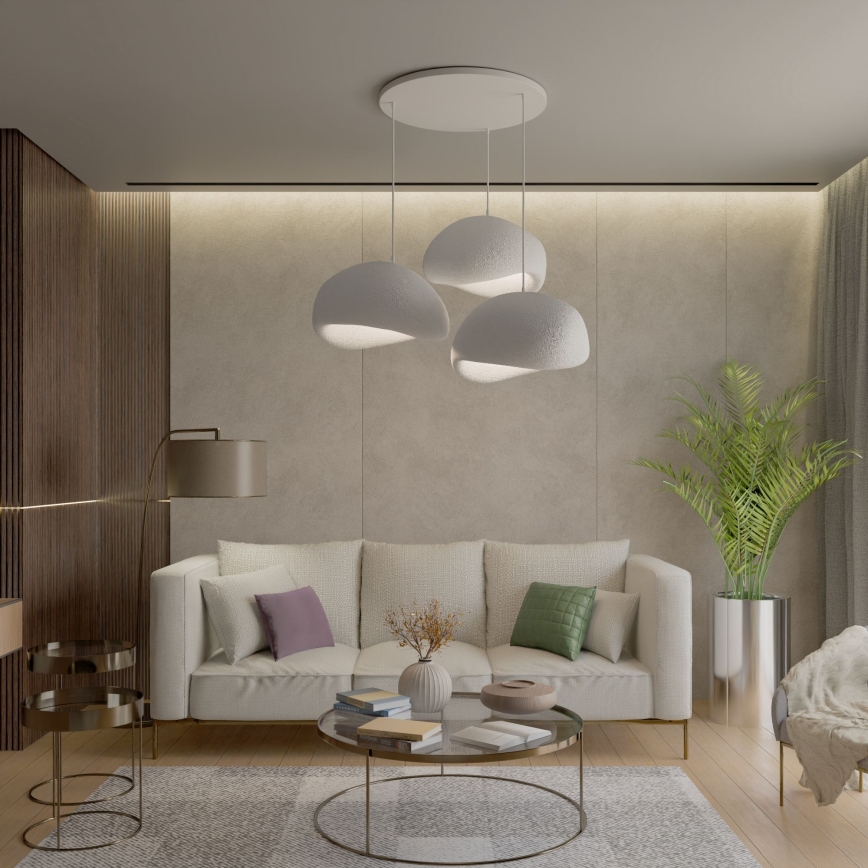 Brilagi - WABI SABI pendel på ledning 3xE27/40W/230V hvid