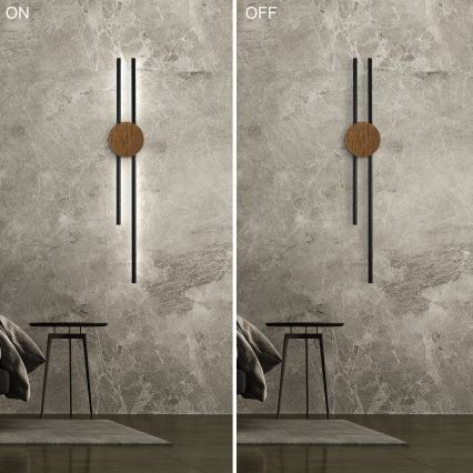 Brilagi - LED Væglampe WOODY COLLINE LED/15W/230V 80 cm eg valnød