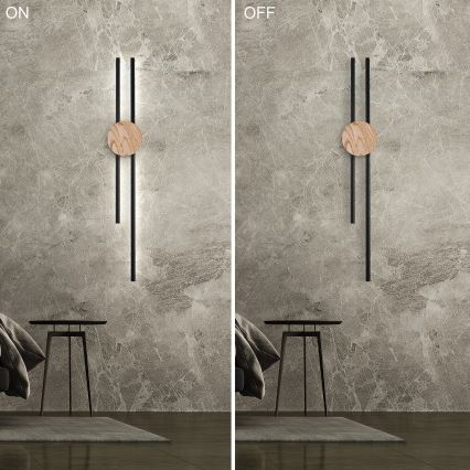 Brilagi - LED Væglampe WOODY LINE LED/12W/230V 120 cm eg valnød