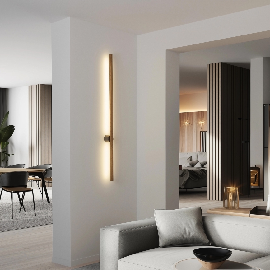 Brilagi - WOODY LINE LED-væglampe 7W/230V 4000K 60 cm eg/valnød