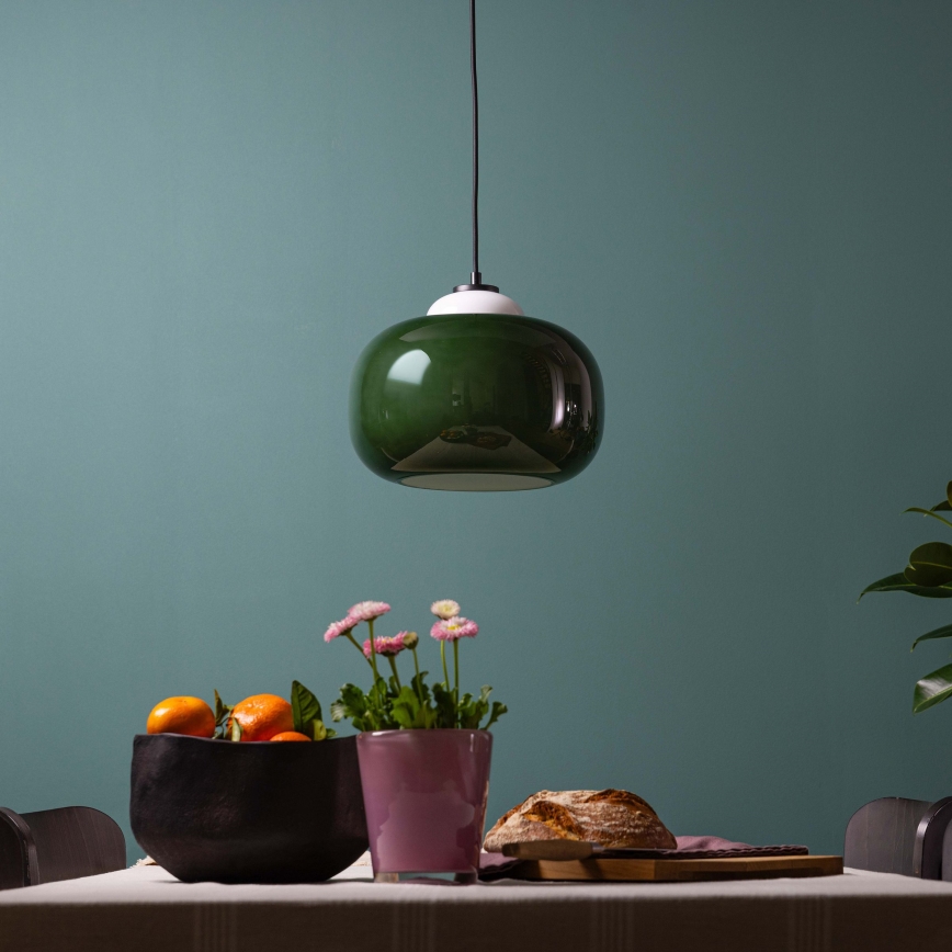 Brilliant - BLOP pendel på ledning 1xE27/60W/230V, grøn