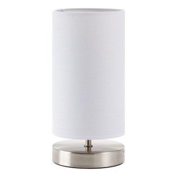 Brilliant - Bordlampe CLARIE 1xE14/40W/230V mat krom/hvid