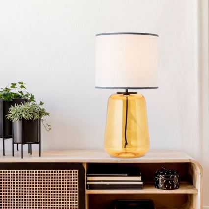 Brilliant - Bordlampe HYDRA 1xE27/60W/230V gul