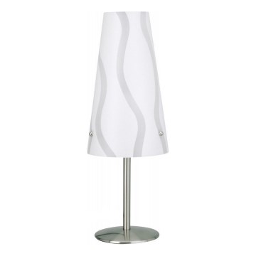 Brilliant - Bordlampe ISI 1xE14/40W/230V hvid/grå/skinnende krom